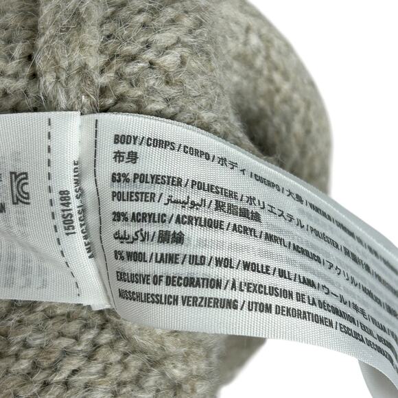 Abercrombie and Fitch Heathered Gray Wool Blend Turtleneck Ribbed Sweater Tee XS - Picture 6 of 6